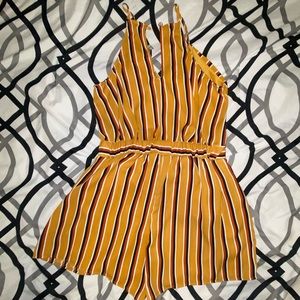 Haute Monde Striped Romper